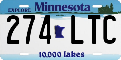 MN license plate 274LTC