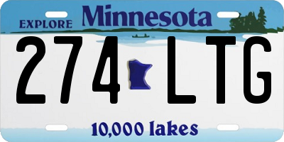 MN license plate 274LTG