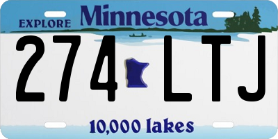 MN license plate 274LTJ