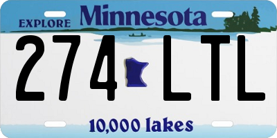 MN license plate 274LTL
