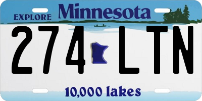 MN license plate 274LTN