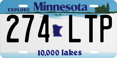 MN license plate 274LTP