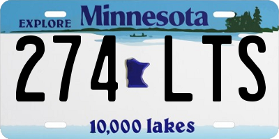 MN license plate 274LTS