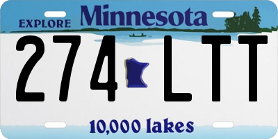 MN license plate 274LTT