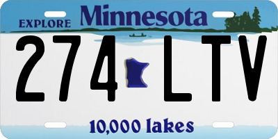MN license plate 274LTV