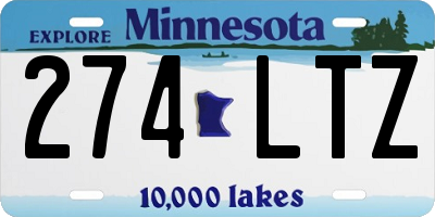 MN license plate 274LTZ