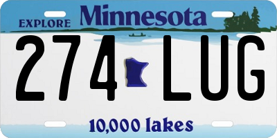 MN license plate 274LUG