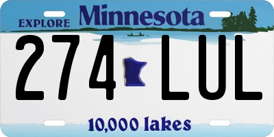 MN license plate 274LUL