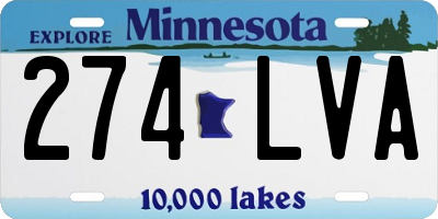 MN license plate 274LVA
