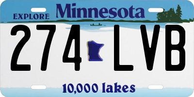 MN license plate 274LVB