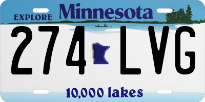MN license plate 274LVG