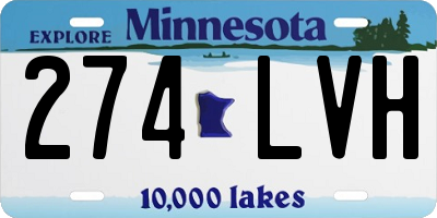 MN license plate 274LVH
