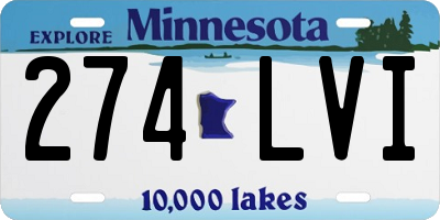 MN license plate 274LVI