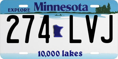 MN license plate 274LVJ