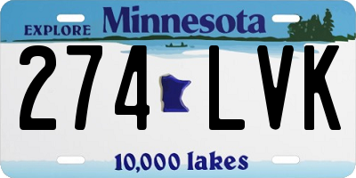 MN license plate 274LVK