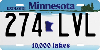 MN license plate 274LVL