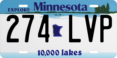 MN license plate 274LVP