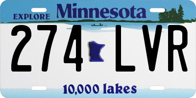 MN license plate 274LVR