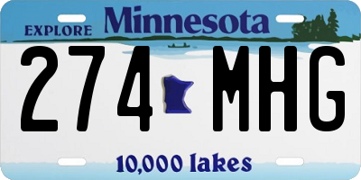 MN license plate 274MHG