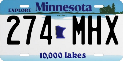 MN license plate 274MHX