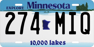 MN license plate 274MIQ