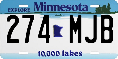 MN license plate 274MJB