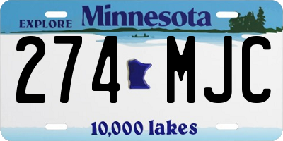 MN license plate 274MJC