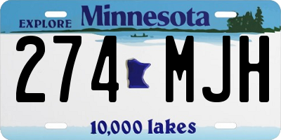 MN license plate 274MJH