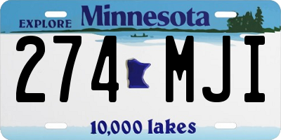 MN license plate 274MJI