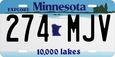 MN license plate 274MJV