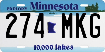 MN license plate 274MKG