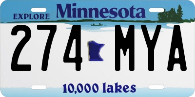 MN license plate 274MYA