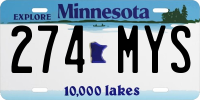 MN license plate 274MYS