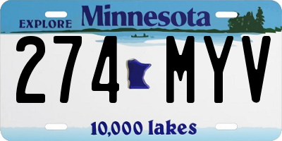 MN license plate 274MYV