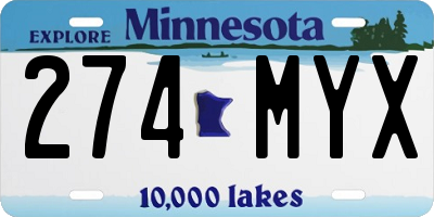 MN license plate 274MYX
