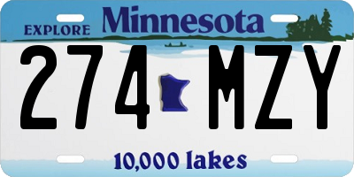 MN license plate 274MZY