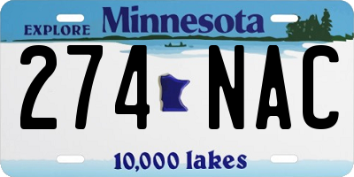 MN license plate 274NAC