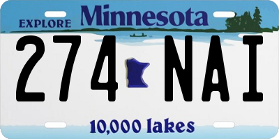 MN license plate 274NAI