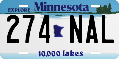 MN license plate 274NAL