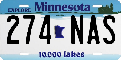 MN license plate 274NAS