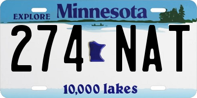 MN license plate 274NAT