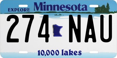 MN license plate 274NAU