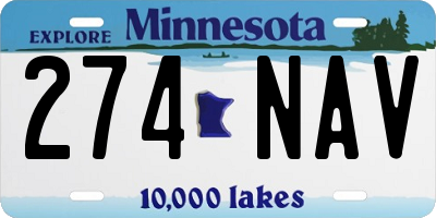 MN license plate 274NAV