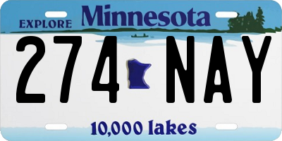 MN license plate 274NAY