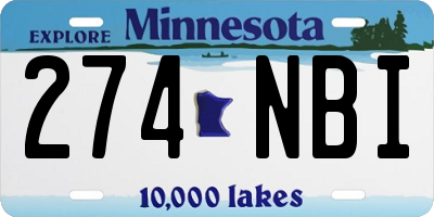 MN license plate 274NBI