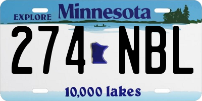 MN license plate 274NBL