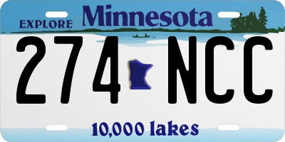 MN license plate 274NCC