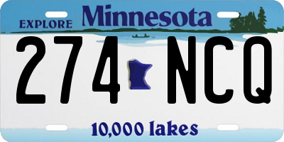 MN license plate 274NCQ
