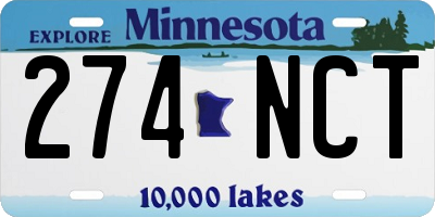 MN license plate 274NCT