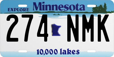 MN license plate 274NMK